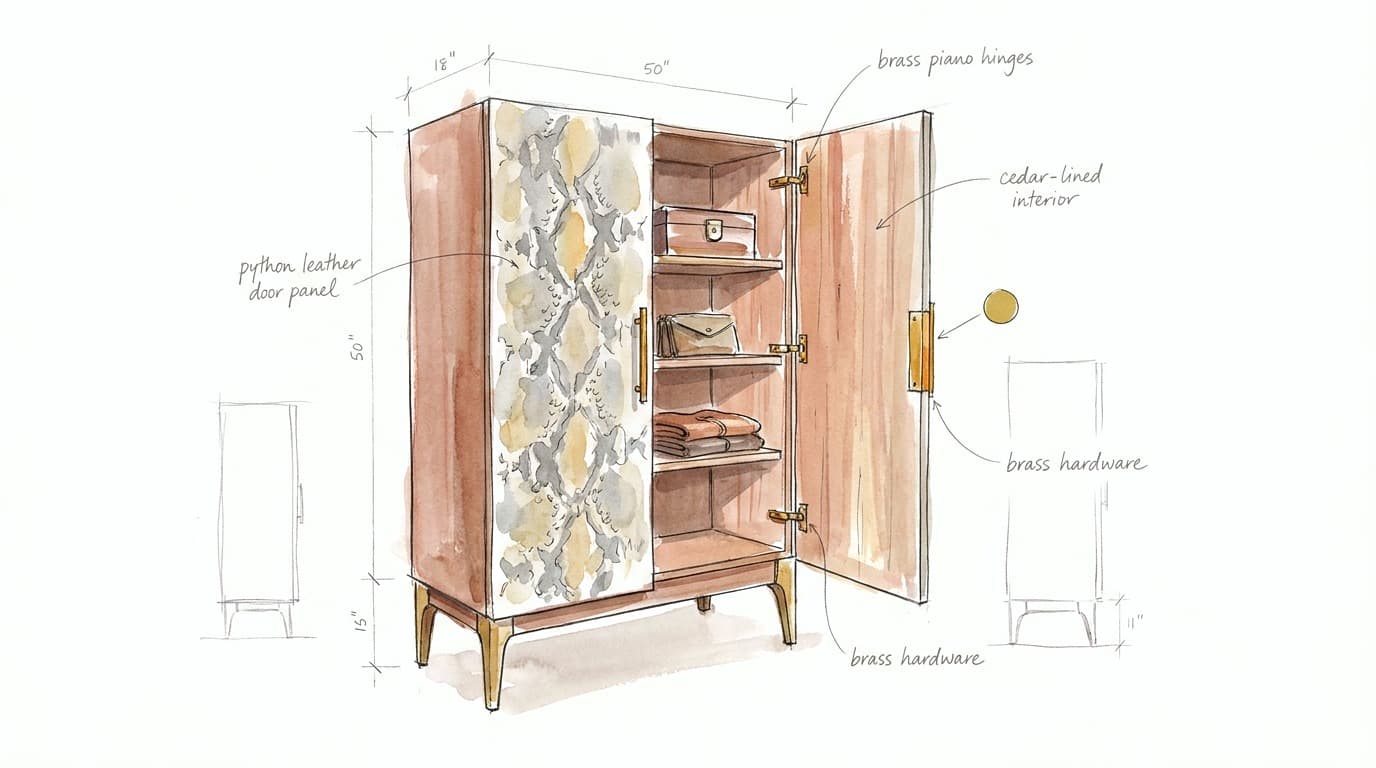 Storage cabinet design sketch